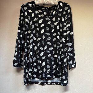 Gudrun Sjoden “Spirit” Jersey Tunic Top Size Small Bamboo Viscose Black New $84